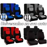 UNIVERZALNIE AUTO PRESVLAKE ZA AUTO + PRESVLAKA ZA VOLAN + OBLOGE ZA POJASEVE