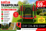 Dječija trampolina sa zaštitnom mrežom – 140 cm