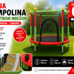 Dječija trampolina sa zaštitnom mrežom – 140 cm